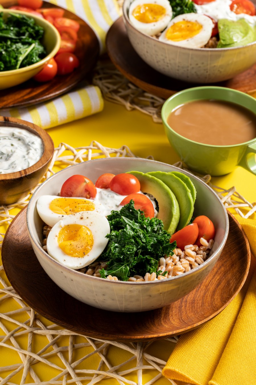 Crunch Kitchen Farro Protein Breakfast Bowl